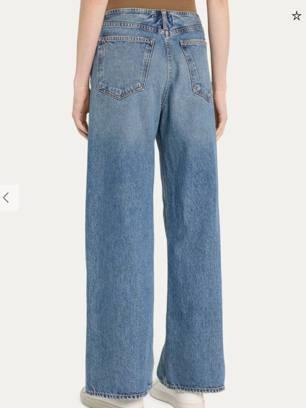 AGOLDE Lex Low-Rise Wide-Leg Jeans in faded medium-wash denim - Picture 3 of 9